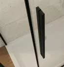 Zuhanyajtó, Sapho Gelco Luxor Black tolóajtó sarokbelépős kabinhoz, 100 cm, matt fekete GU2110B