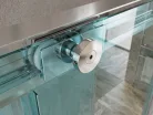 Zuhanyajtó, Sapho Gelco Luxor Gold tolóajtó sarokbelépős kabinhoz, 80 cm, matt arany GU2180G