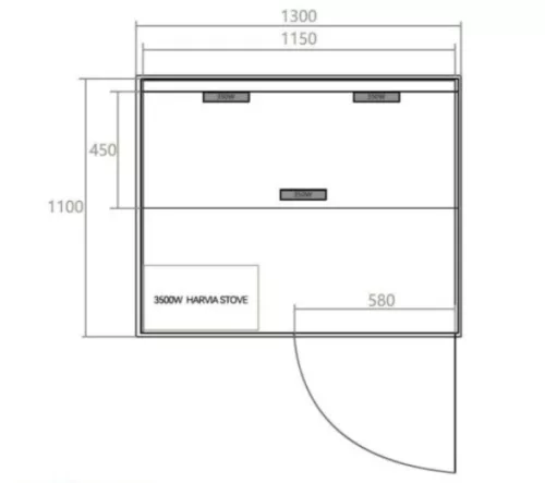Szauna, Sanotechnik Twincombi kétszemélyes infra-és finn szauna J30130