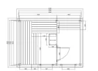Szauna, Sanotechnik Vaasa négy-hatszemélyes kültéri finn szauna F30310