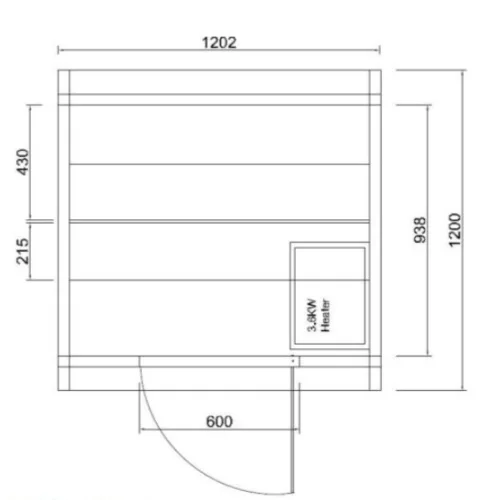 Szauna, Sanotechnik Lindholm  egy-kétszemélyes kültéri finn szauna F60120