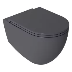   WC, Sapho Isvea Infinity Rimless fali wc 36,5x53 cm, antracit 10NF02005-2C