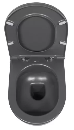 WC, Sapho Isvea Infinity Rimless fali wc 36,5x53 cm, antracit 10NF02005-2C