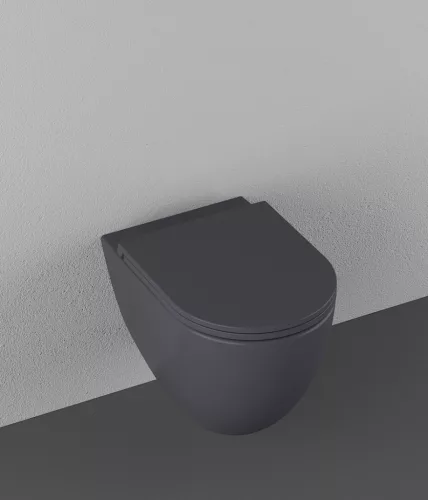 WC, Sapho Isvea Infinity Rimless fali wc 36,5x53 cm, antracit 10NF02005-2C