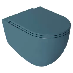   WC, Sapho Isvea Infinity Rimless fali wc 36,5x53 cm, benzin zöld 10NF02005-2P
