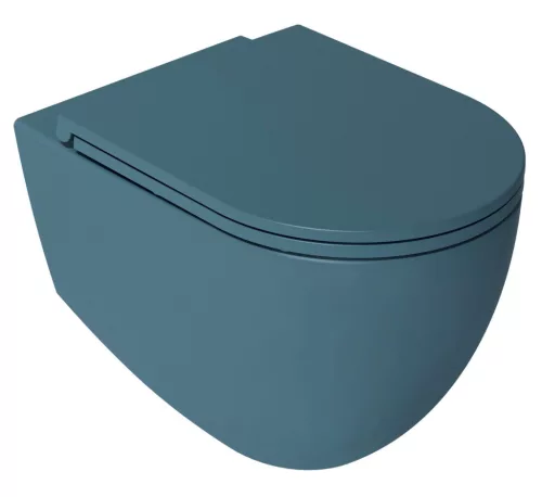 WC, Sapho Isvea Infinity Rimless fali wc 36,5x53 cm, benzin zöld 10NF02005-2P