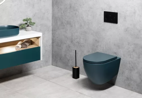 WC, Sapho Isvea Infinity Rimless fali wc 36,5x53 cm, benzin zöld 10NF02005-2P