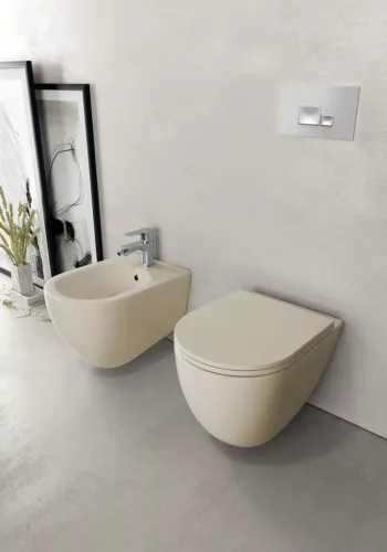 WC, Sapho Isvea Infinity Rimless fali wc 36,5x53 cm, elefántcsont 10NF02005-2K