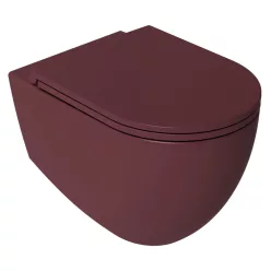   WC, Sapho Isvea Infinity Rimless fali wc 36,5x53 cm, gesztenyevörös 10NF02005-2R