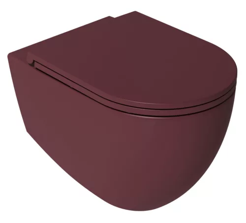 WC, Sapho Isvea Infinity Rimless fali wc 36,5x53 cm, gesztenyevörös 10NF02005-2R