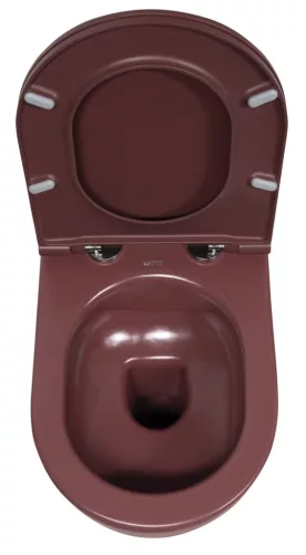WC, Sapho Isvea Infinity Rimless fali wc 36,5x53 cm, gesztenyevörös 10NF02005-2R