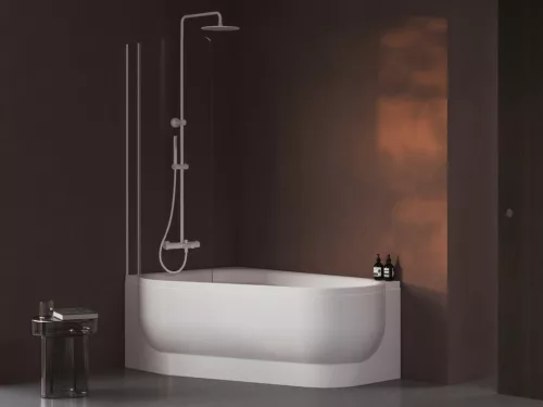 Kád, Ravak ARC 150x105 fehér, balos CF31000000