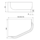 Előlap, Ravak ARC előlap aszimmetrikus kádhoz 160, balos CZF5100A00