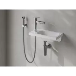   Mosdó csaptelep, Ravak Spring SG 112.00CR mosdó csaptelep bidézuhannyal, króm X070541