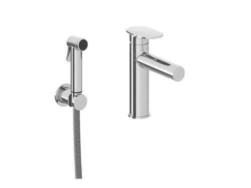 Mosdó csaptelep, Ravak Spring SG 112.00CR mosdó csaptelep bidézuhannyal, króm X070541