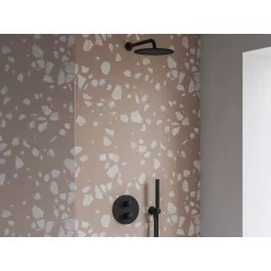  Falba süllyesztett csaptelep, Ravak Spring termosztatikus, 2 utas, R-boxhoz, matt fekete X070551