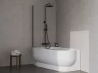 Zuhanyszett, Ravak Spring termosztátos zuhanyoszlop zuhanyszettel, matt fekete X070557