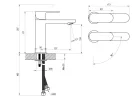 Mosdó csaptelep, Ravak Chrome II mosdó csaptelep 175 mm, BeCool szálcsiszolt grafit X070659