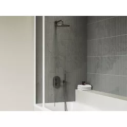   Falba süllyesztett csaptelep, Ravak Chrome II 2 utas, termosztátos, szálcsiszolt grafit X070666
