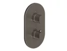 Falba süllyesztett csaptelep, Ravak Chrome II 2 utas, termosztátos, szálcsiszolt grafit X070666