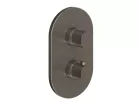 Falba süllyesztett csaptelep, Ravak Chrome II 3 utas, termosztátos, szálcsiszolt grafit X070668