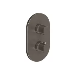   Falba süllyesztett csaptelep, Ravak Chrome II 3 utas, termosztátos, szálcsiszolt grafit X070668