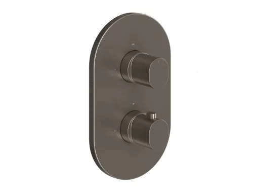 Falba süllyesztett csaptelep, Ravak Chrome II 3 utas, termosztátos, szálcsiszolt grafit X070668