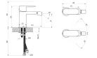 Bidé csaptelep, Ravak Chrome II bidé csaptelep szálcsiszolt grafit X070664