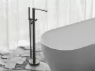Kádtöltő csaptelep, Ravak Chrome II padlón álló kádtöltő csaptelep, szálcsiszolt grafit X070667