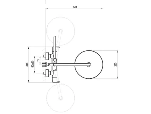 Zuhanyszett, Ravak Termo termosztátos zuhanyoszlop, króm X070692