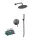 Falba süllyesztett csaptelep, Wellis Altona zuhanyszett brushed gun metal grey WZ00108