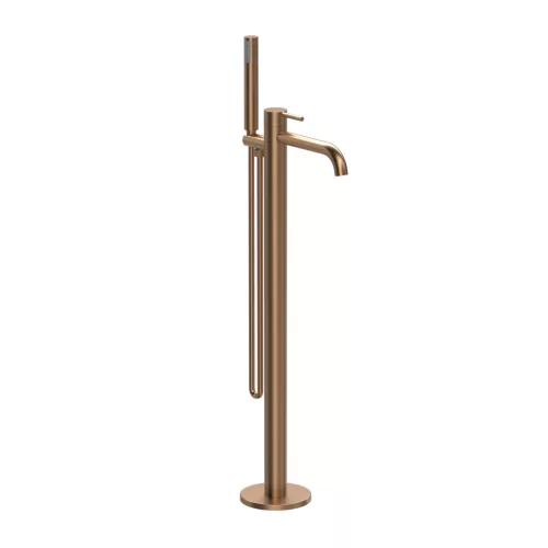 Kádtöltő csaptelep, Wellis Altona szabadonálló kád csaptelep brushed rose gold ACS0419