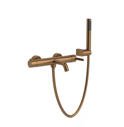 Kádtöltő csaptelep, Wellis Altona kádtöltő csaptelep zuhanyszettel, brushed rose gold ACS0416