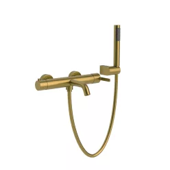   Kádtöltő csaptelep, Wellis Altona kádtöltő csaptelep zuhanyszettel, brushed gold ACS0415