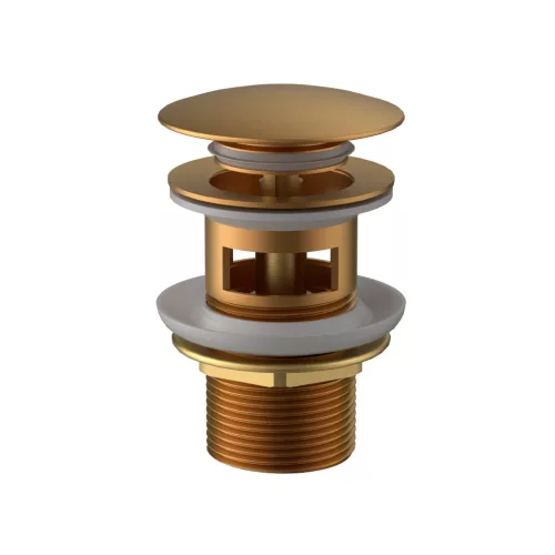Lefolyó, Wellis mosdó lefolyó, click-clack, túlfolyós mosdókhoz, brushed rose gold WF00207