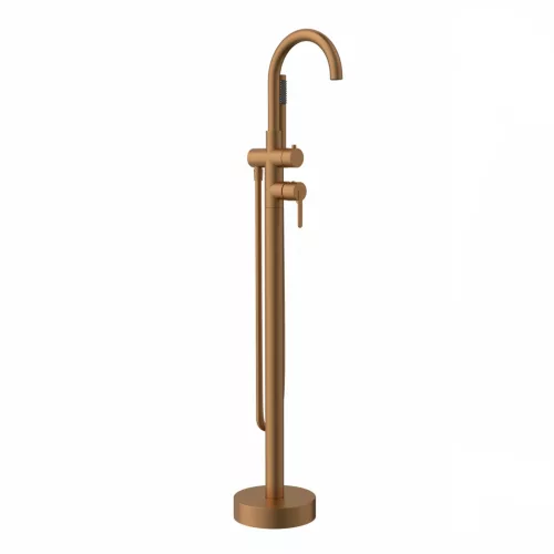 Kádtöltő csaptelep, Wellis Vito szabadonálló kád csaptelep brushed rose gold ACS0431