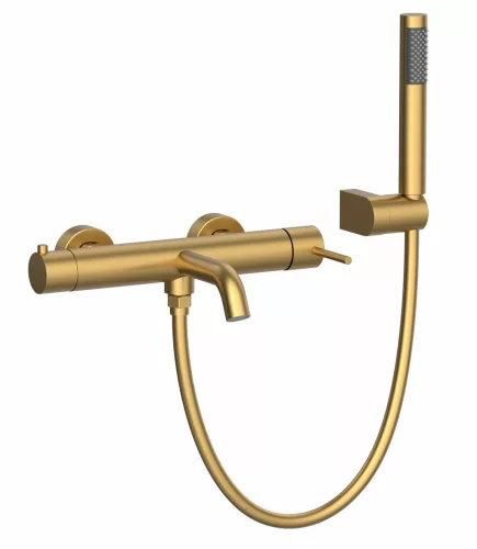 Kádtöltő csaptelep, Wellis Vito kádtöltő csaptelep zuhanyszettel brushed gold ACS0427