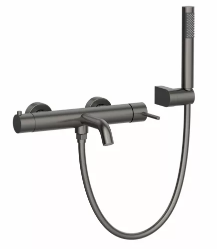 Kádtöltő csaptelep, Wellis Vito kádtöltő csaptelep zuhanyszettel brushed gun metal grey ACS0426