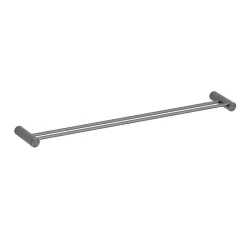   Törölközőtartó, Wellis Ischia dupla törölközőtartó, brushed gun metal grey WE00196