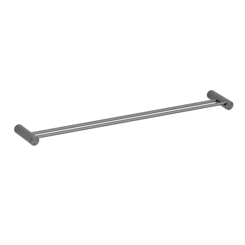 Törölközőtartó, Wellis Ischia dupla törölközőtartó, brushed gun metal grey WE00196