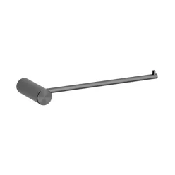   Törölközőtartó, Wellis Ischia szimpla törölközőtartó, brushed gun metal grey WE00195