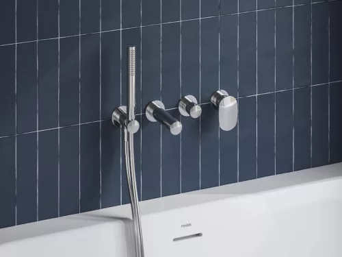Falba süllyesztett csaptelep, Ravak Spring háromutas, SG 068.00CR.O3 +S, króm X070554