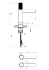 Mosdó csaptelep, Ravak Revers RV Grid mosdó csaptelep 220 mm, króm X070851