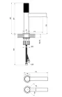 Mosdó csaptelep, Ravak Revers RV Grid mosdó csaptelep 220 mm, rozsdamentes acél X070674