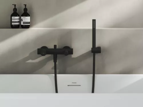 Kádtöltő csaptelep, Ravak Revers RV Grid  kádtöltő, zuhanyszett nélkül, matt fekete X070683