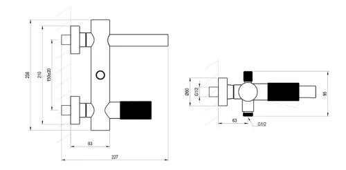 Kádtöltő csaptelep, Ravak Revers RV Grid  kádtöltő, zuhanyszett nélkül, matt fekete X070683