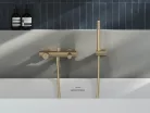 Kádtöltő csaptelep, Ravak Revers RV Grid  kádtöltő, zuhanyszett nélkül, champagne X070702
