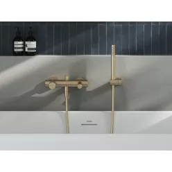   Kádtöltő csaptelep, Ravak Revers RV Grid  kádtöltő, zuhanyszett nélkül, champagne X070702