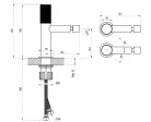 Bidé csaptelep, Ravak Revers RV Grid bidé csaptelep 190 mm, matt fehér X070716