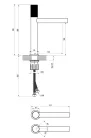 Mosdó csaptelep, Ravak Revers RV Craft mosdó csaptelep 285 mm, grafit X070799